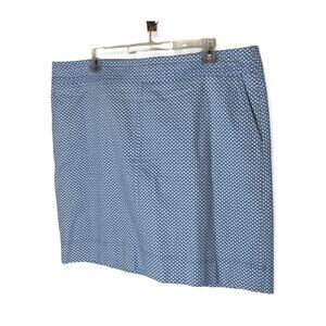 Talbots Petites 16P Blue Pencil Skirt Lined Nautica Coastal Beachy Preppy